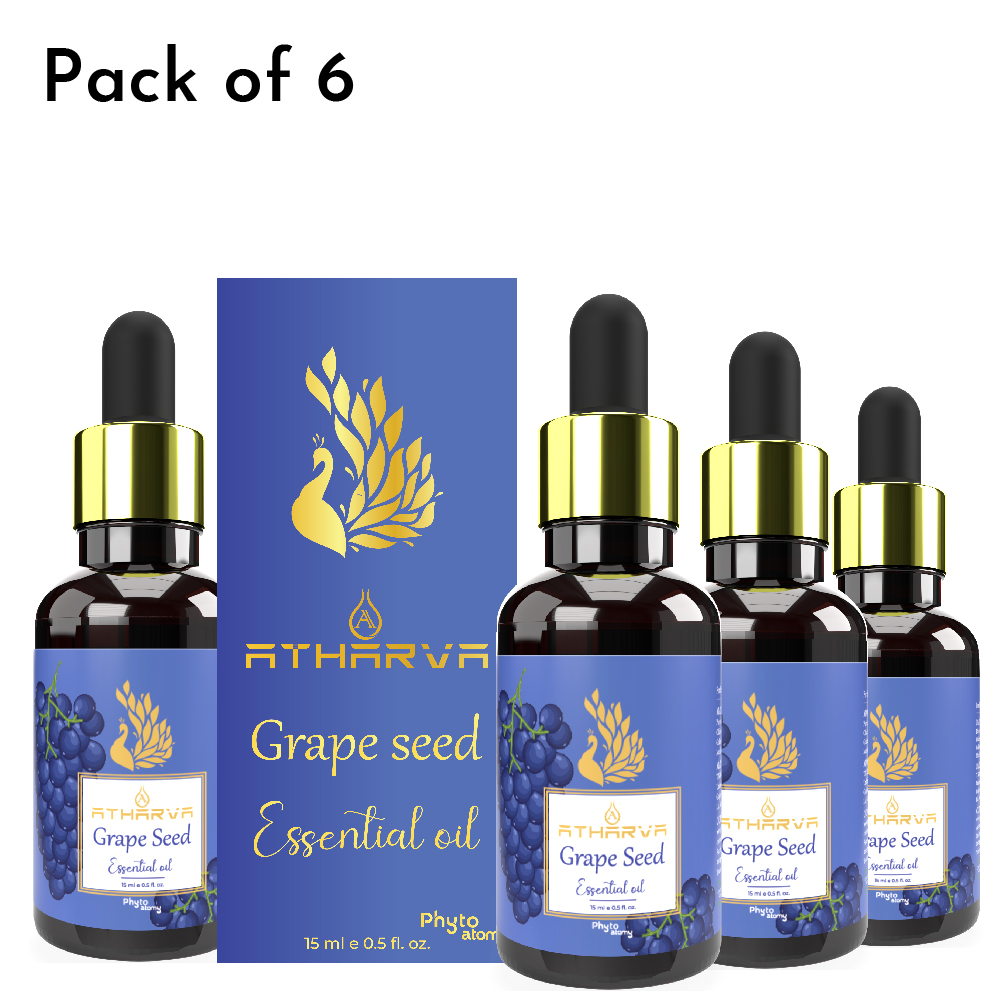 Atharva Grape Seed Essential Oil (15ml) Pack Of 6